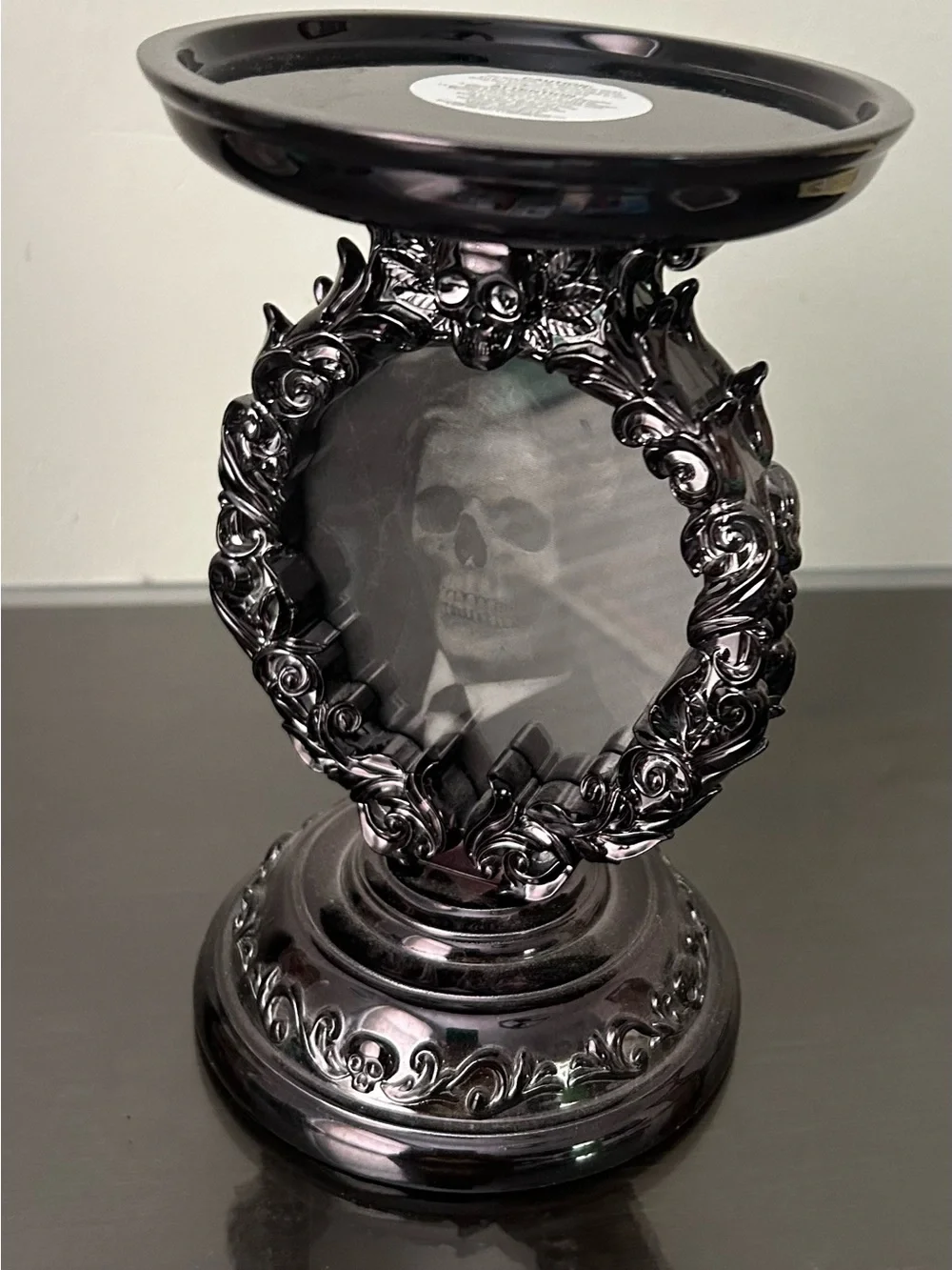 Bath & Body Works Halloween Holographic Portrait 3-Wick Pedestal Candle Holder